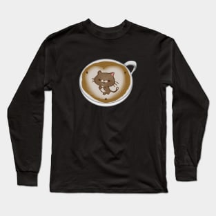 Cute  Kitten Coffee Long Sleeve T-Shirt